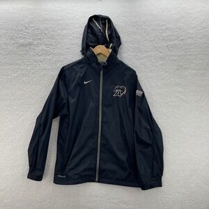 West Point Jacket Mens Large Black Nike Storm Fit Windbreaker Coat Cadets Army